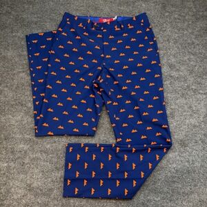Shinesty Pants Men 32x32 Blue Orange Mountain Print Dress Pants Polyester